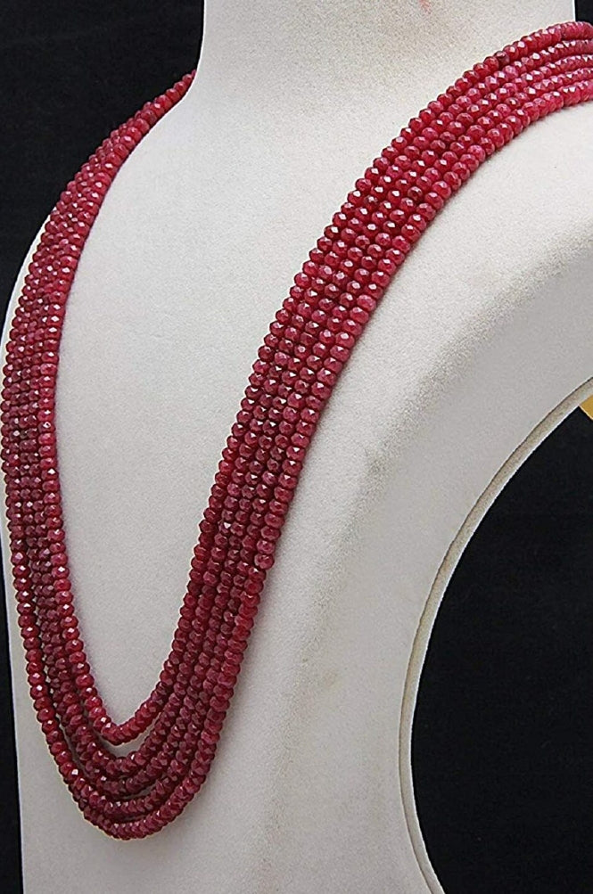 Ruby Color Five Layer Onex Beads Mala for Women - Image 2