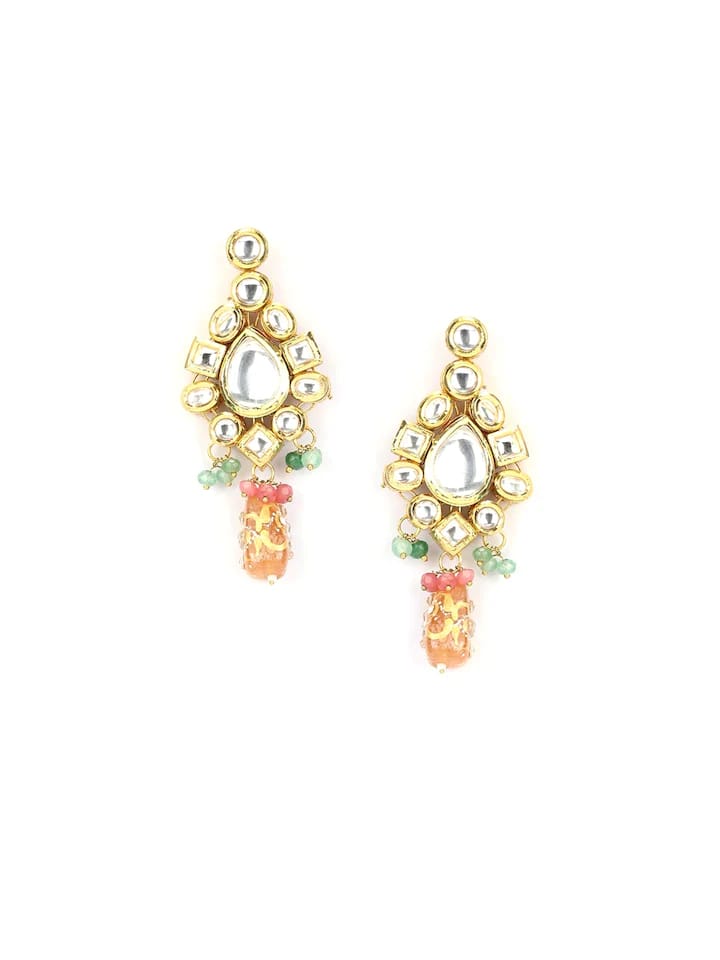 Gold-Plated Kundan-Studded Necklace & Earrings - Image 5