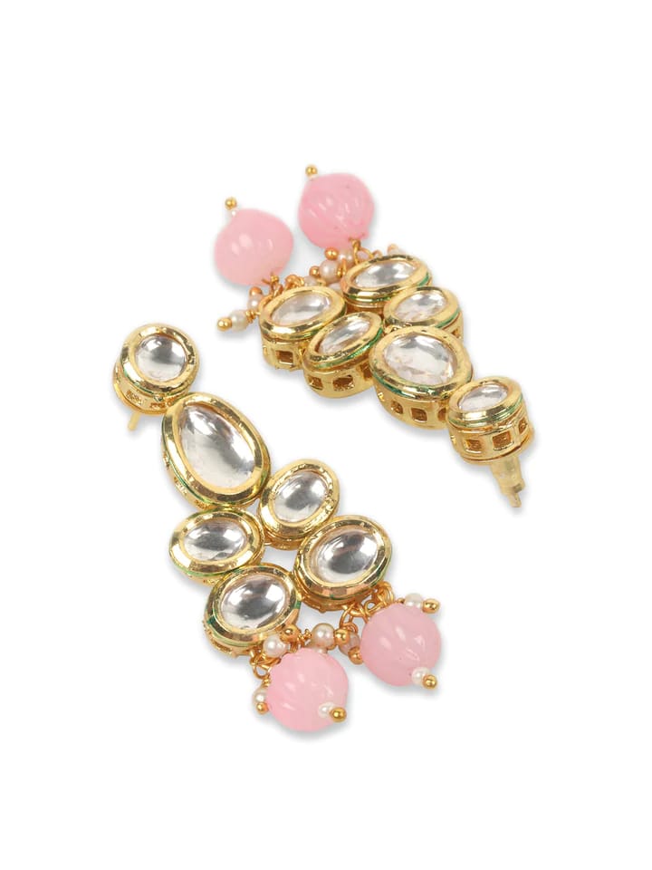 Gold-Plated Kundan-Studded Necklace & Earrings - Image 5