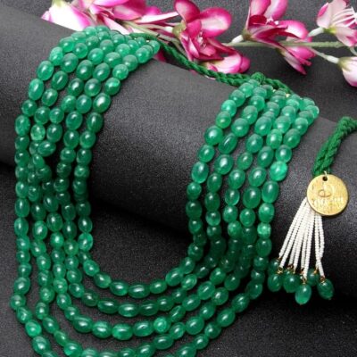 Green Emerald Stones Layered Neckpiece