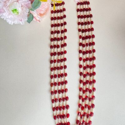 Red And White Groom Necklace