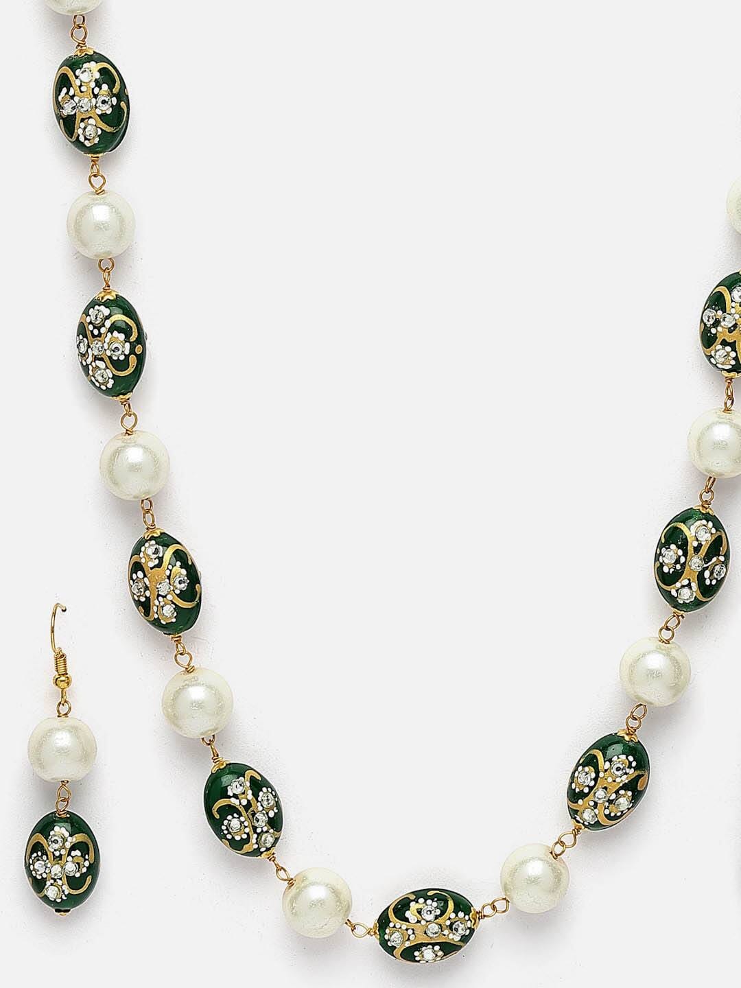 New Long Polki Necklace| Indian Long Necklace |Pakistani Jewelry | Kundan Long Necklace Mala |Indian Jewelry| semiprecious beads Necklace| - Image 4