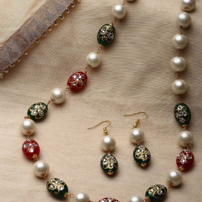 Long Multi Beads Pearl Necklace