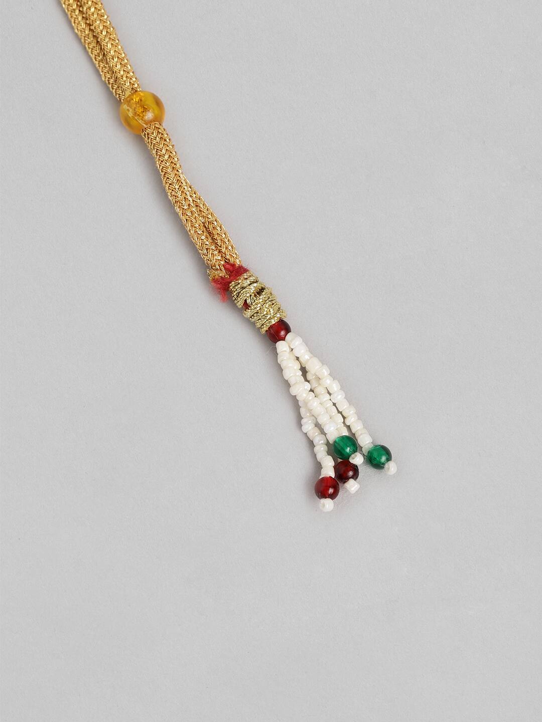 Gold Plated Kundan Choker Necklace Set - Image 7