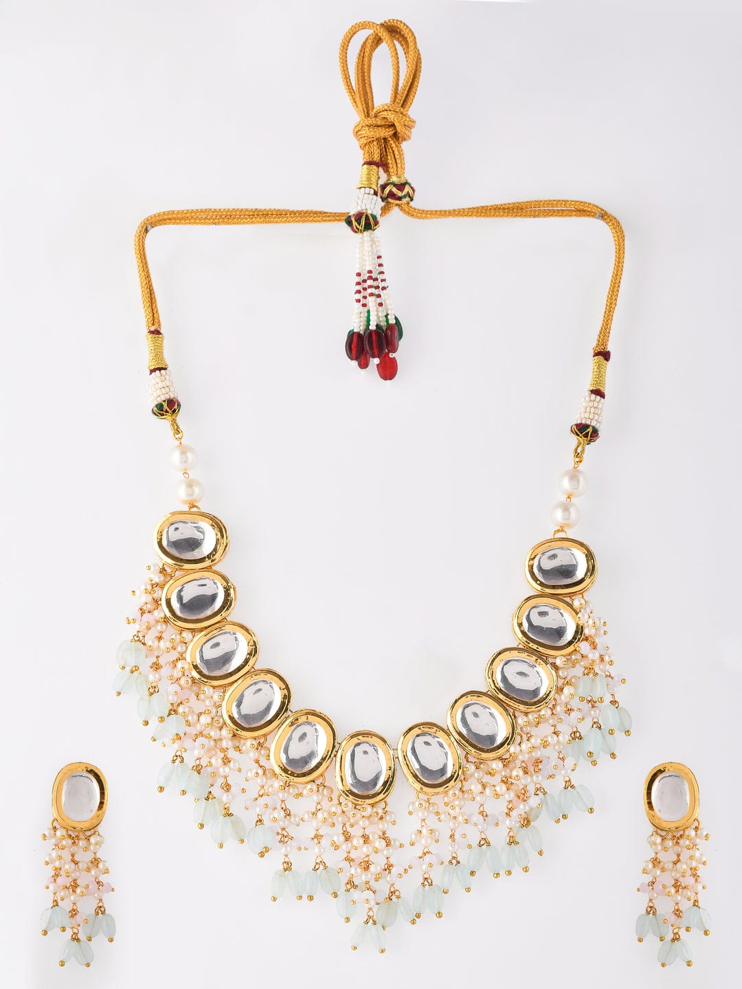 Gold Plated Necklace With Earrings - Image 4