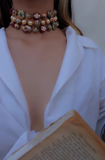 Kundan Multi Bedas Necklace - Image 2