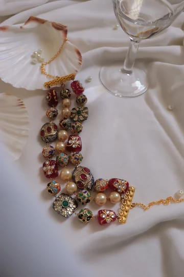 Kundan Multi Bedas Necklace - Image 4