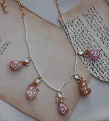 Gold Plated Kundan Necklace Set