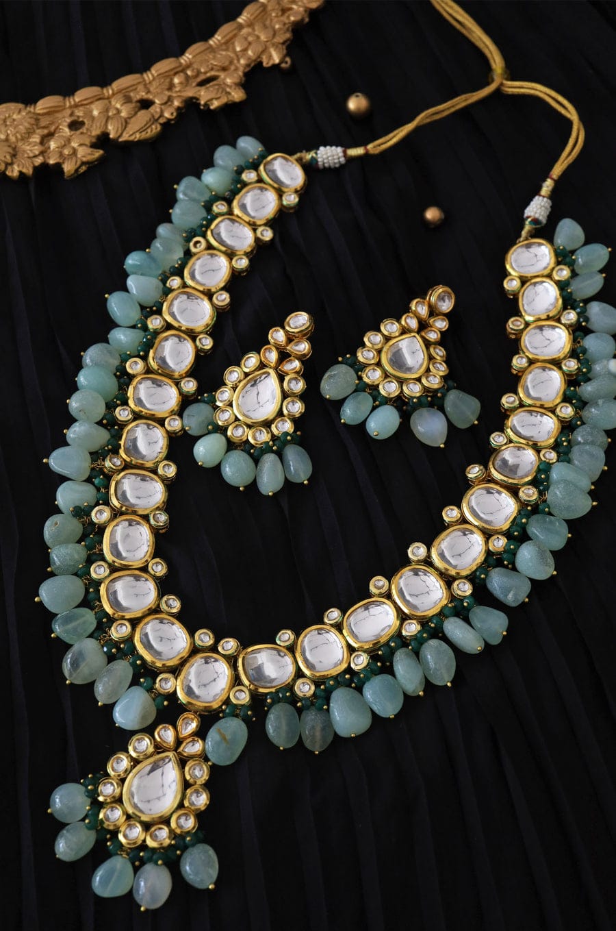 New Handmade Long Kundan gold necklace