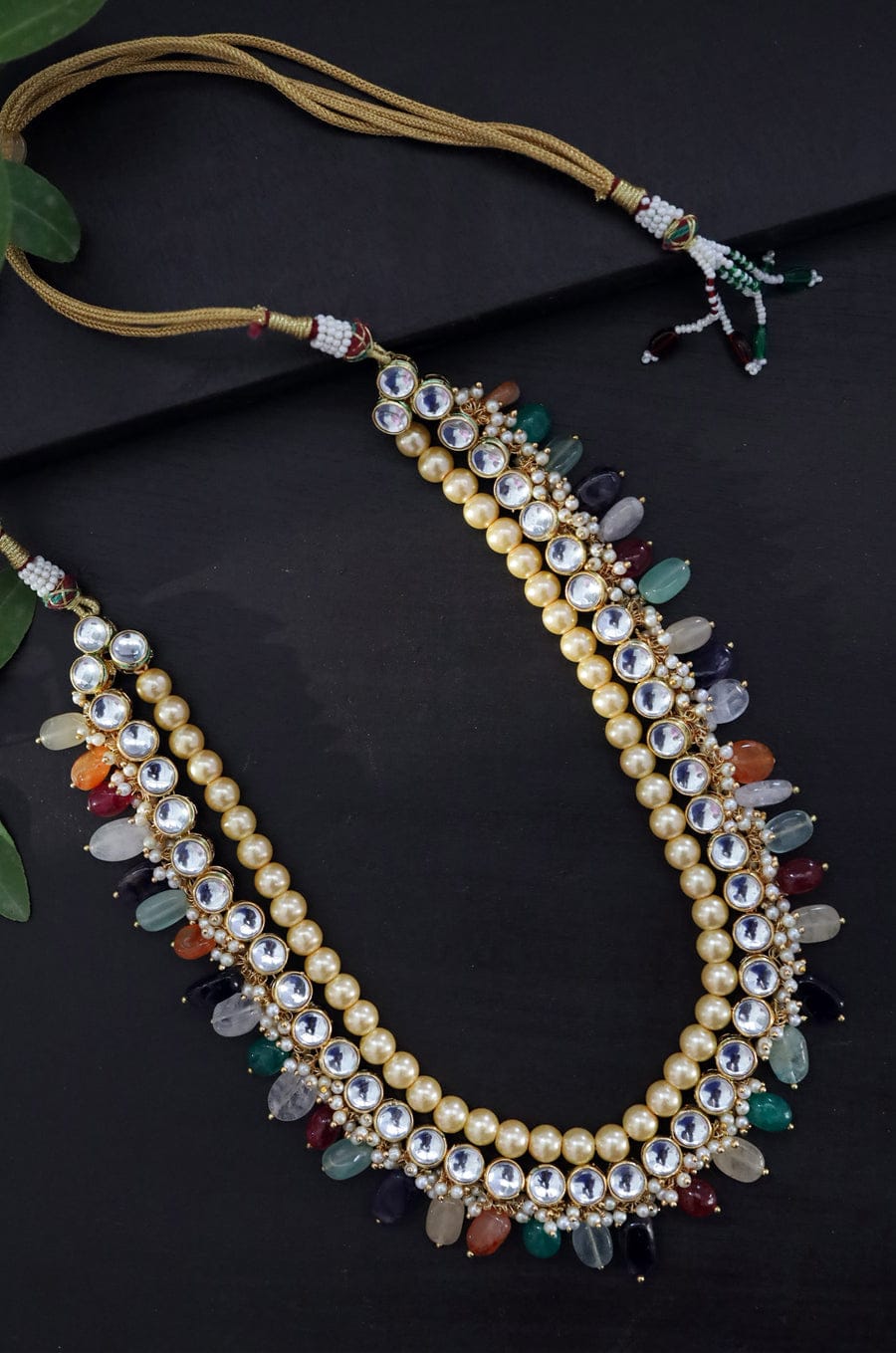 New Handmade Long Kundan gold necklace