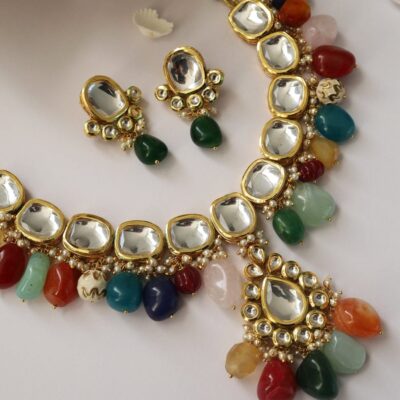 Gold Plated Kundan Choker Set