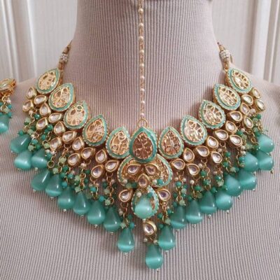 Havi Kundan Choker Necklace With Earring