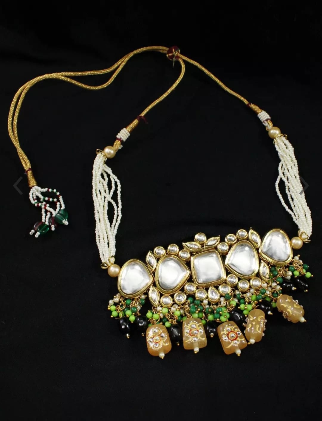 Gold Plated Necklace With Earrings - Image 3