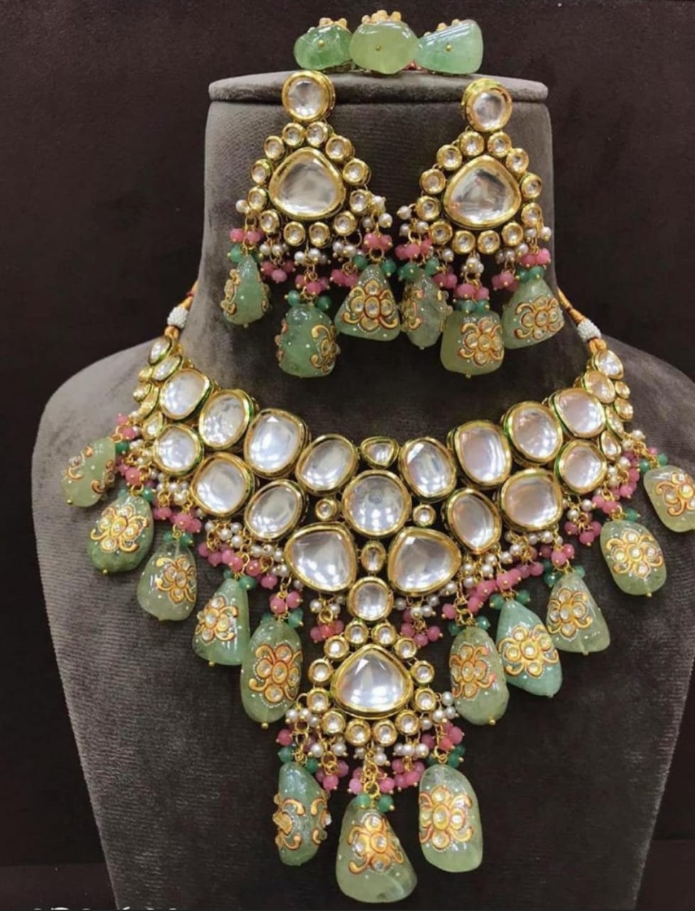 Gold Plated High Quality Choker Necklace Set - Image 2