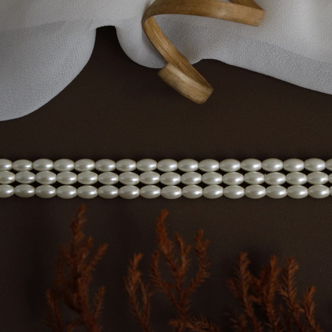 White Pearl Necklace Set - Image 3