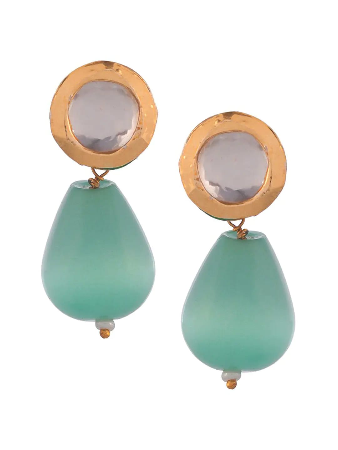 Semi precious Monalisa stone with pearls - Image 5