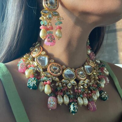 Sabyasachi Inspired Designer Kundan Set With Earrings