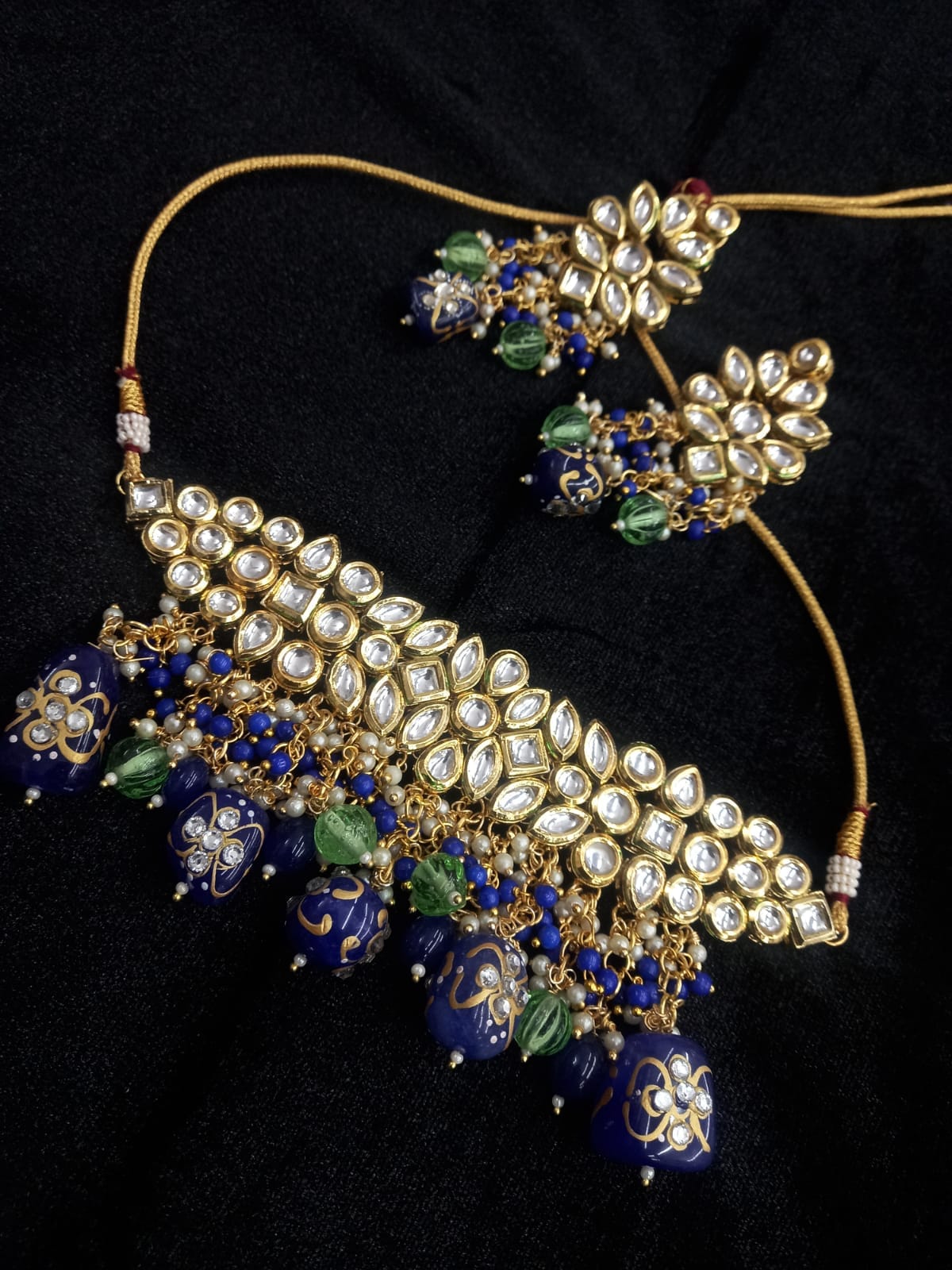 Gold Plated Kundan Choker Set - Image 4