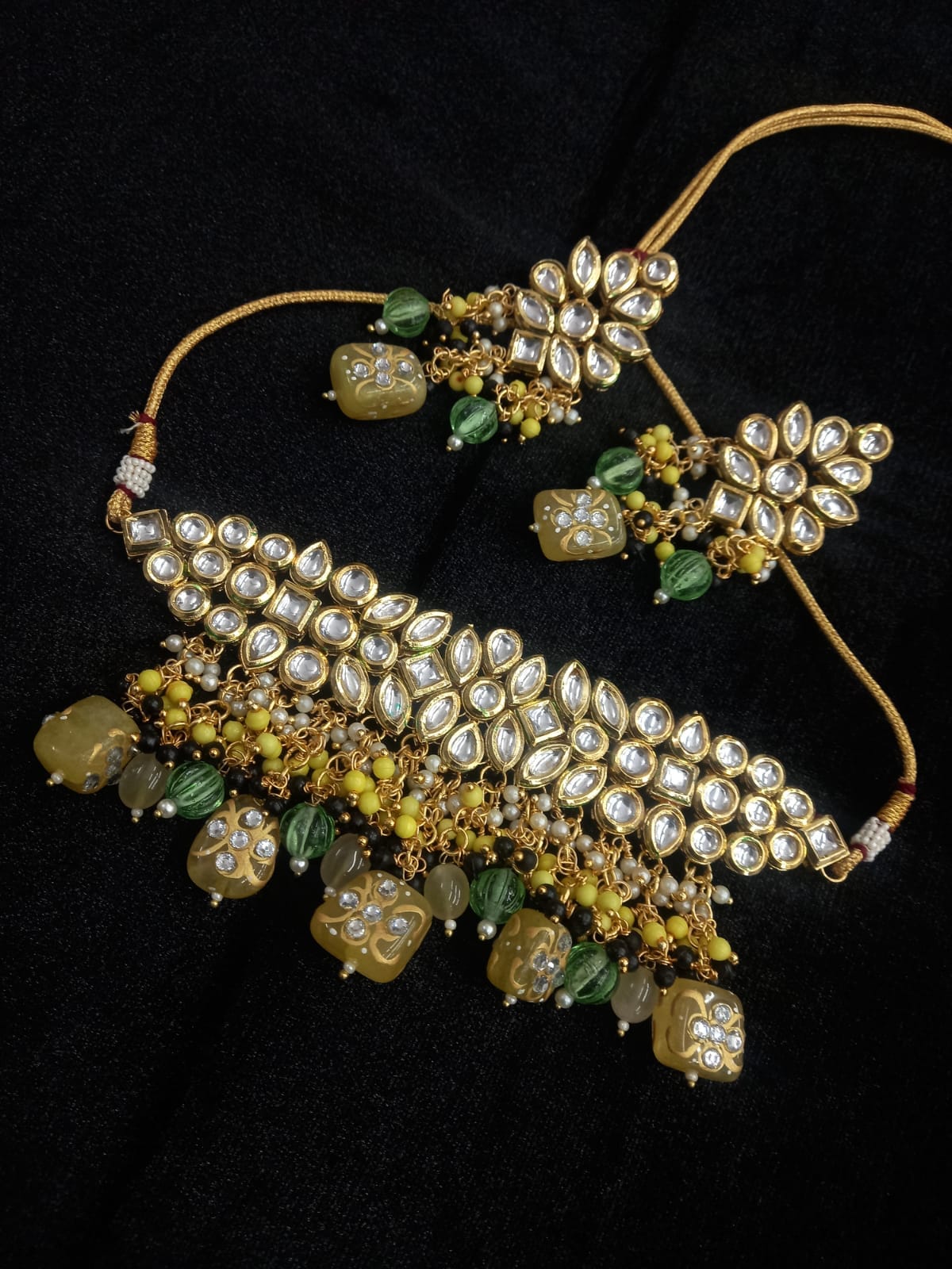 Gold Plated Kundan Choker Set - Image 6