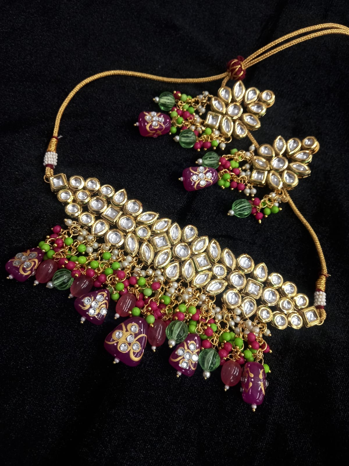 Gold Plated Kundan Choker Set - Image 10