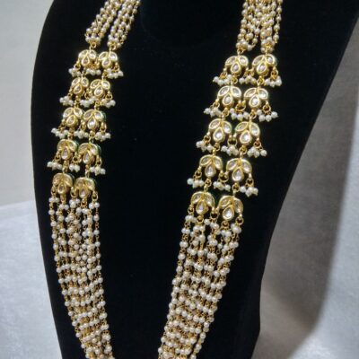 Multi Layer Long Pearl Beads Necklace Set