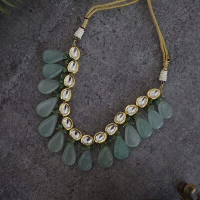 Bollywood Inspire Kundan Choker Necklace Set