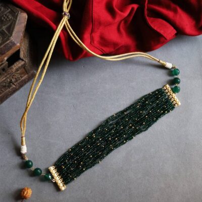Green Intricate Choker Necklace