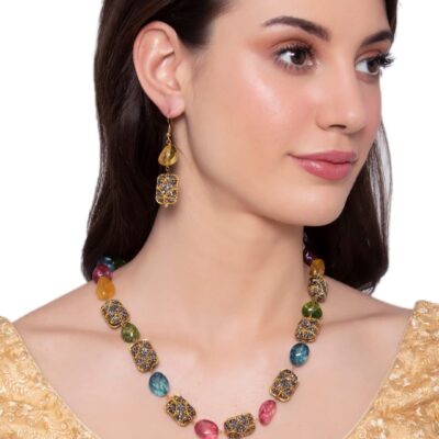 Multi Beads Necklace Set