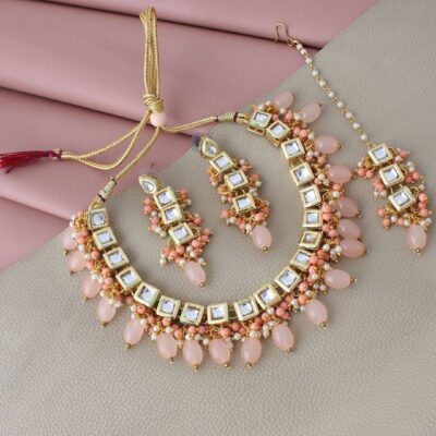 Gold Plated Kundan Jewellery Set