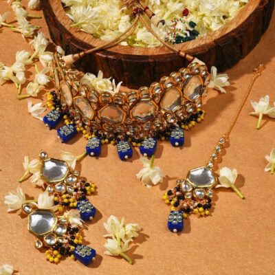 Gold Plated Necklace With Earring
