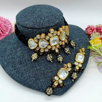 Bollywood Inspire Kundan Choker Necklace Set