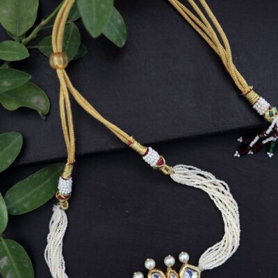Gold Plated Kundan Pearl Choker