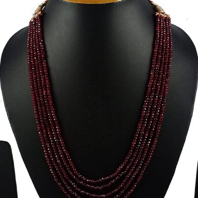 Maroon Onyx Necklace