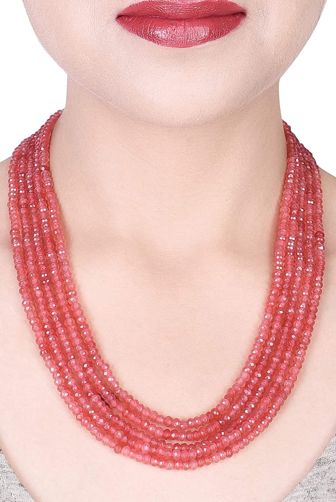 Pink Onyx Long Necklace