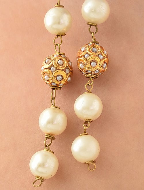 Long Pearl Necklace Set - Image 4