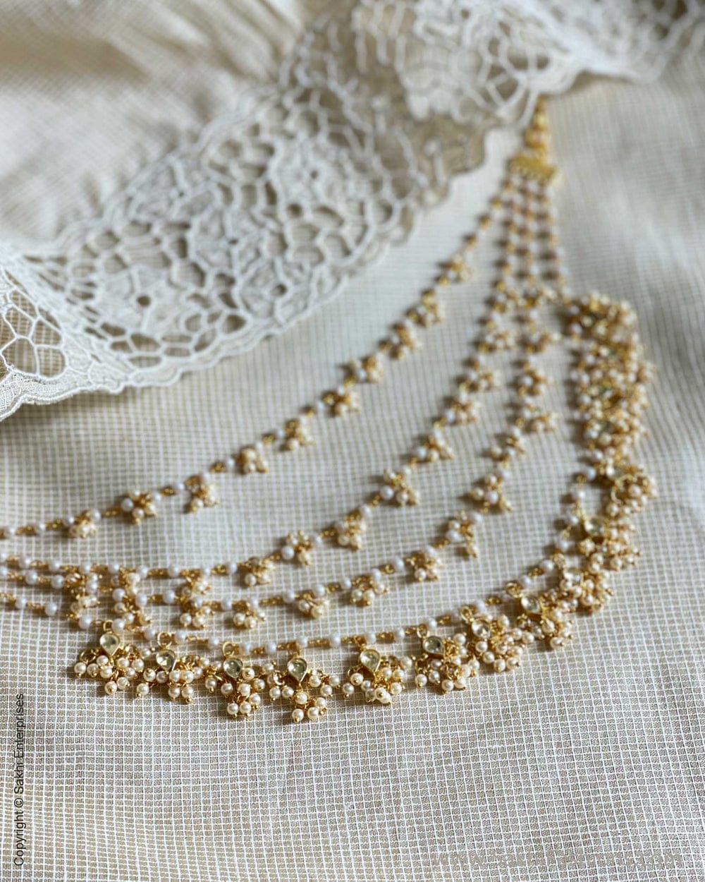 Indian Gold Jewellery Choker Set - Image 2