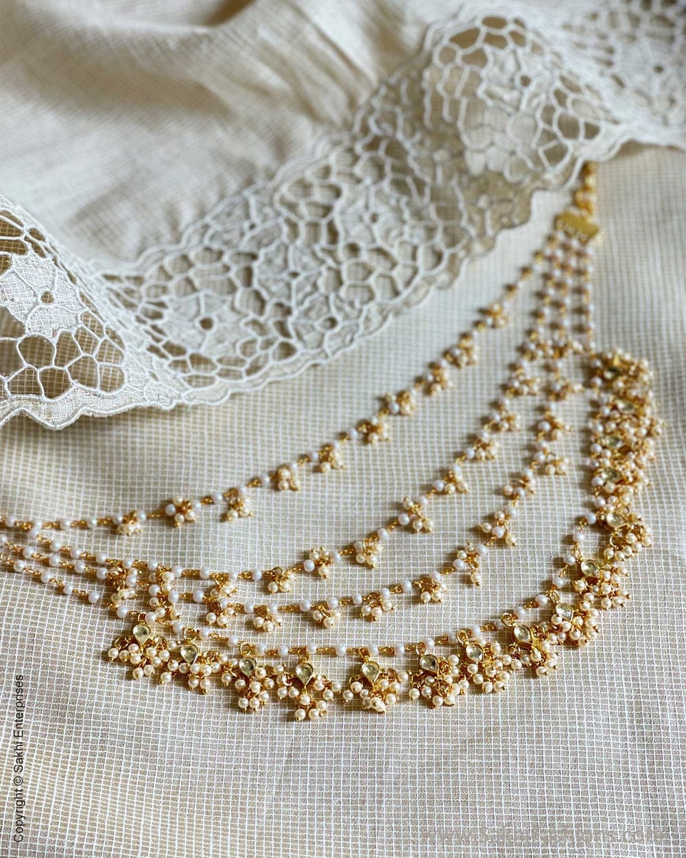 Indian Gold Jewellery Choker Set - Image 3