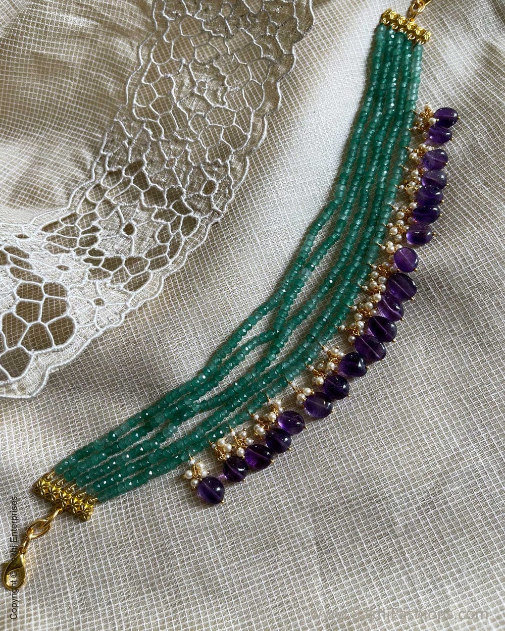 Green Onyx Choker Necklace