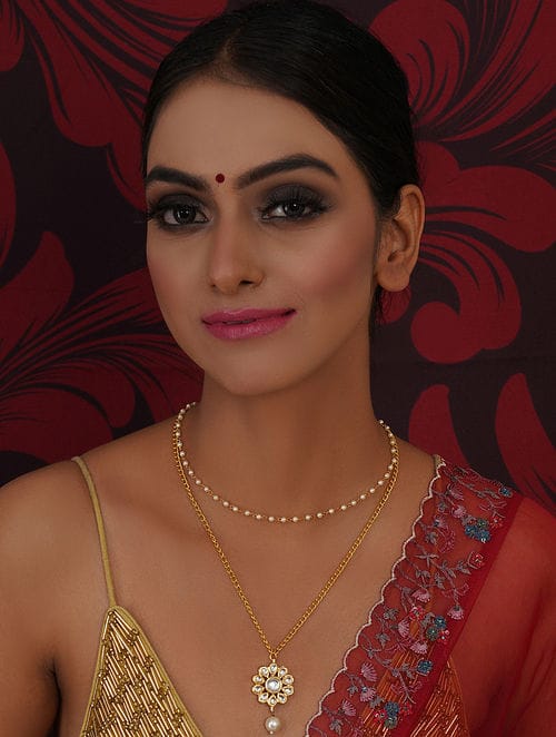 Long Multi Stone Neckpiece