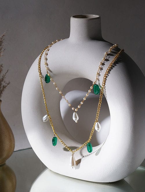 Long Multi Stone Neckpiece - Image 2