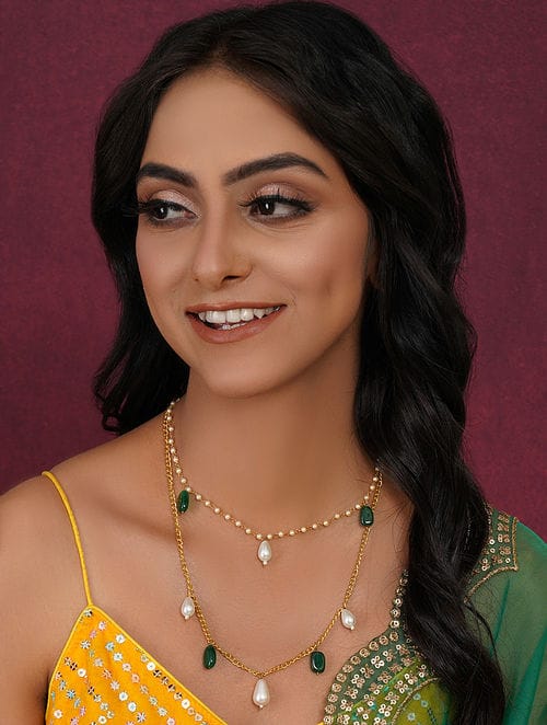 Long Multi Stone Neckpiece