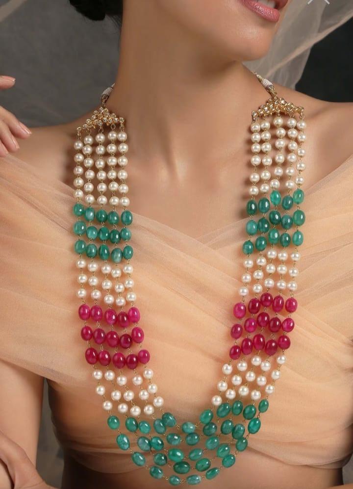 Designer Multi Bedas Necklace - Image 2