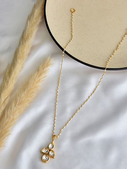 Long Kundan Peral Necklace