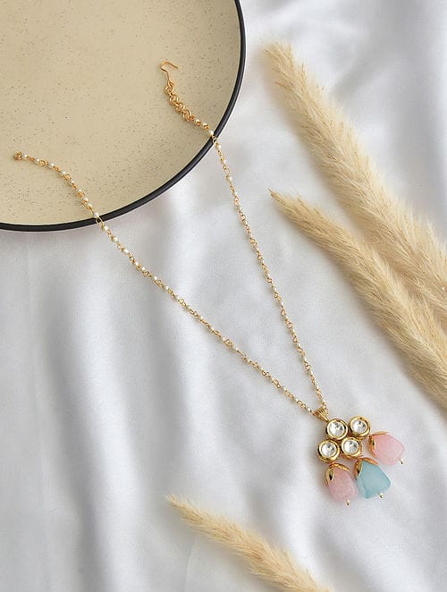 Long Kundan Peral Necklace