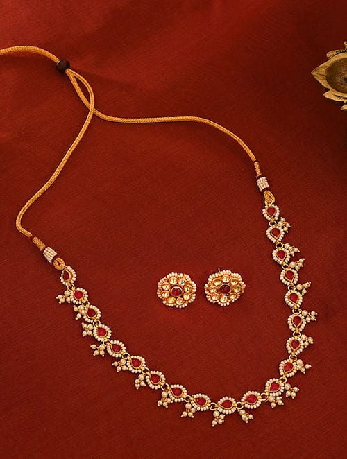 Women Gold Slip On Brass Necklace