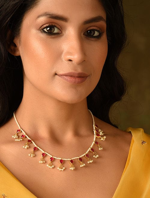 Women Gold Slip On Brass Necklace