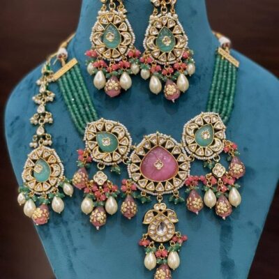 Sabyasachi Inspired Designer Tanjore Kundan Necklace Haar Set