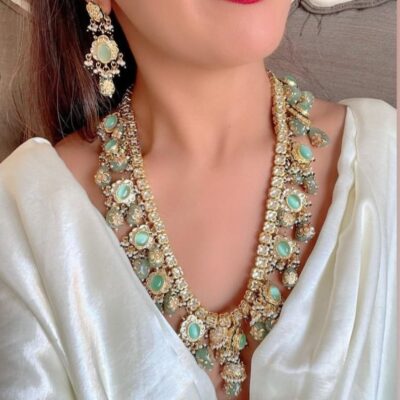 Sabyasachi Inspired Designer Tanjore Kundan Necklace Haar Set