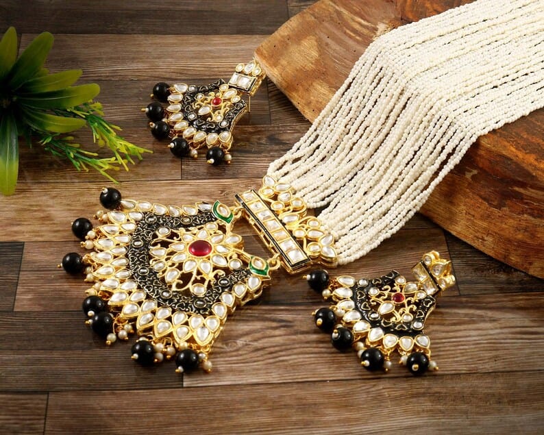 Gold Plated Long Jewellery Set - Image 2