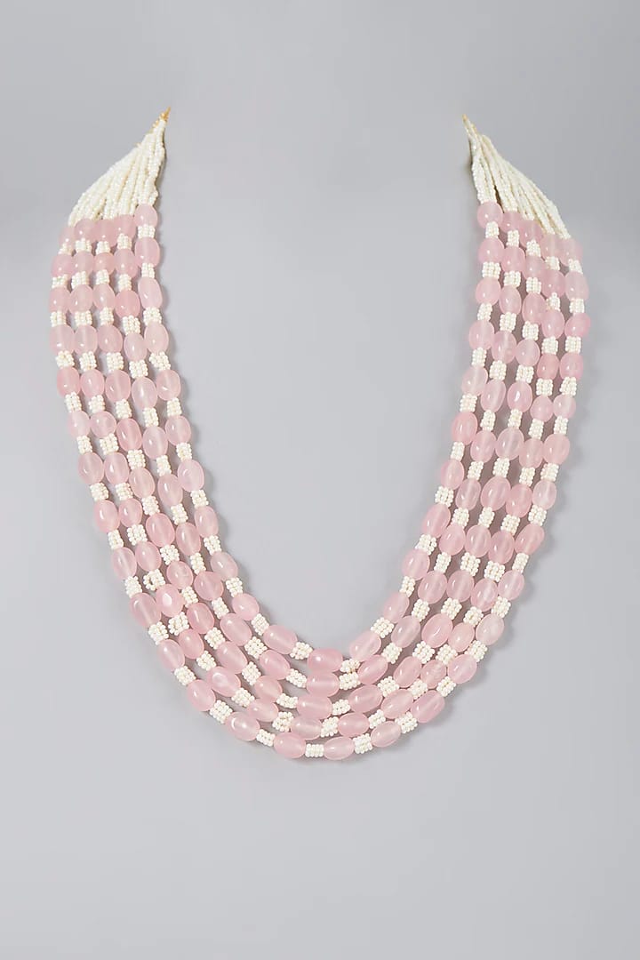 Pink Pearl Long Necklace